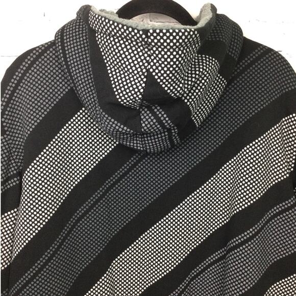 Ocean Pacific OP Y2K Cyber Faux Sherpa Lined VTG Retro Hooded Skater Jacket L - Picture 7 of 13